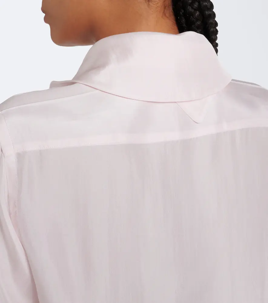 Prada Tie-neck silk poplin shirt | Thumbnail 7 Prada Tie-neck silk poplin shirt | Thumbnail 7