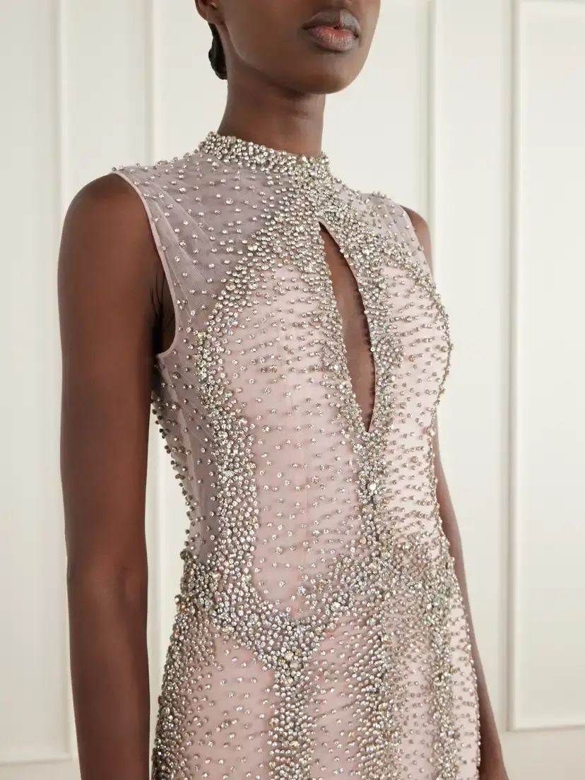Costarellos Serena Crystal-embroidered Tulle Gown | Thumbnail 4 Costarellos Serena Crystal-embroidered Tulle Gown | Thumbnail 4