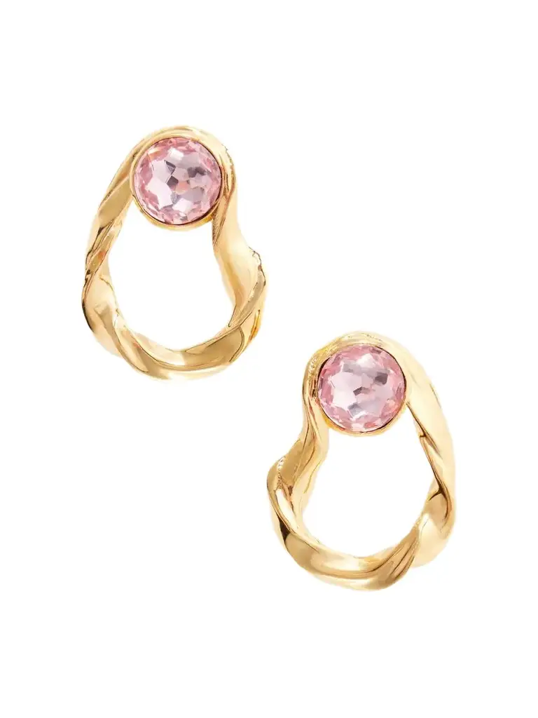 Oscar de la Renta Crystal-embellished Gold-tone Earrings | Image 1 Oscar de la Renta Crystal-embellished Gold-tone Earrings | Image 1