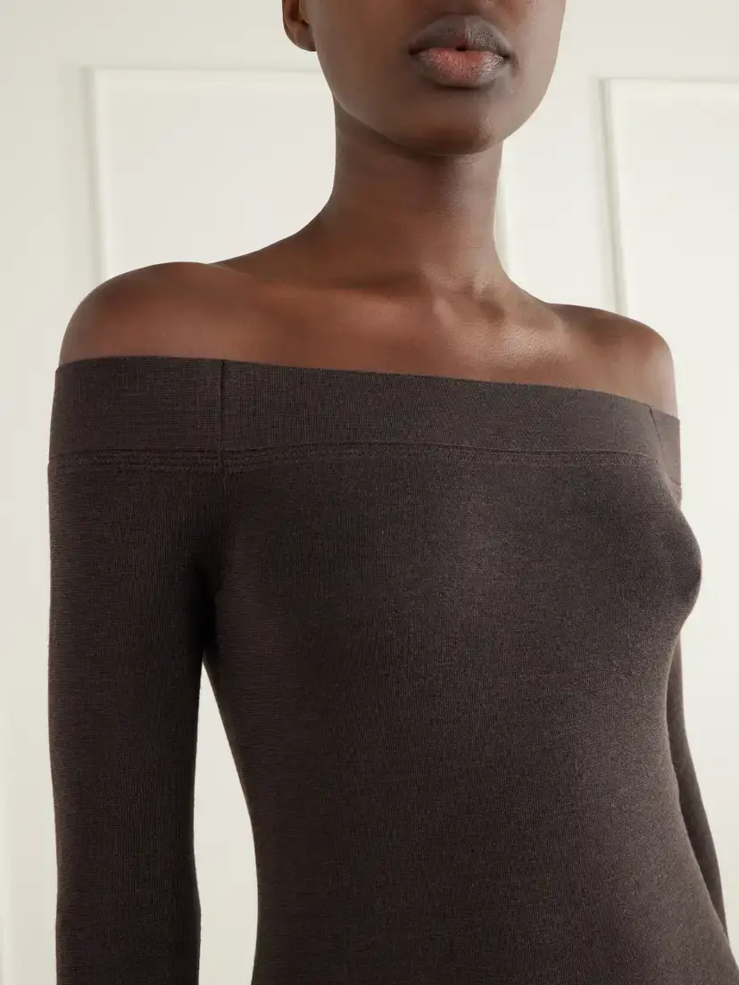Tom Ford Wool And Silk-blend Midi Dress | Thumbnail 4 Tom Ford Wool And Silk-blend Midi Dress | Thumbnail 4