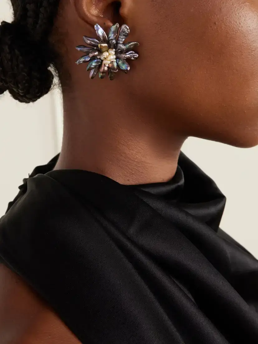 Jennifer Behr Pearlanna Crystal Silver-tone Earrings | Thumbnail 2 Jennifer Behr Pearlanna Crystal Silver-tone Earrings | Thumbnail 2