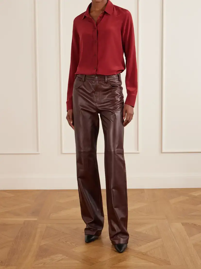 Nili Lotan Joan Paneled Leather Straight-leg Pants | Thumbnail 2