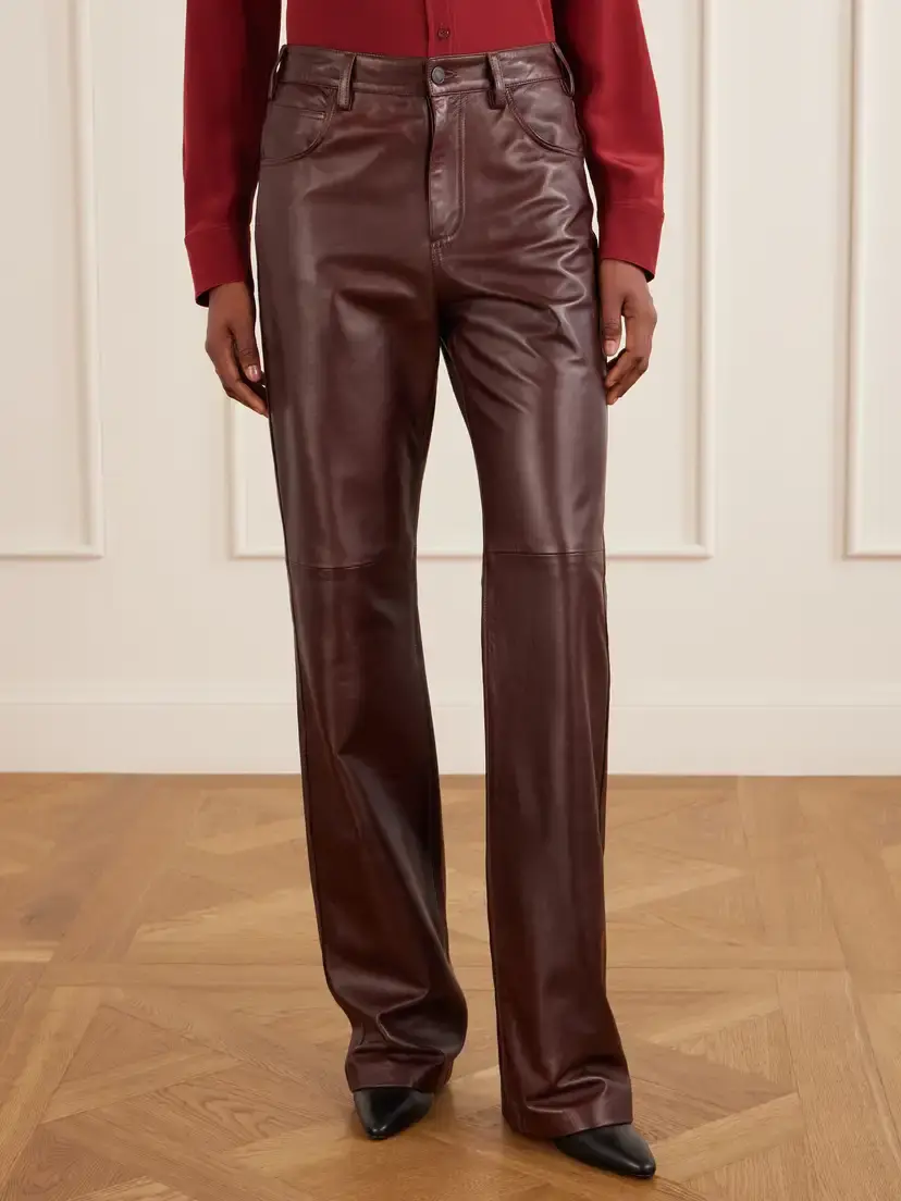 Nili Lotan Joan Paneled Leather Straight-leg Pants | Thumbnail 3