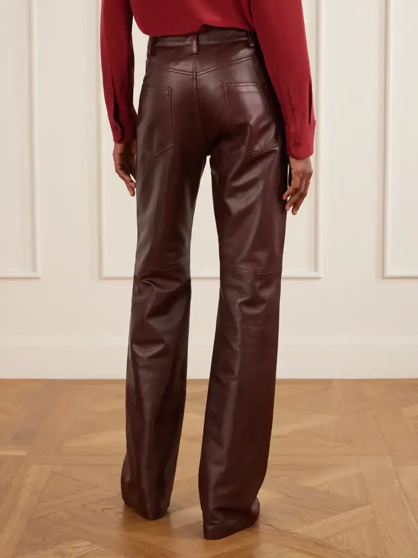 Nili Lotan Joan Paneled Leather Straight-leg Pants | Thumbnail 4