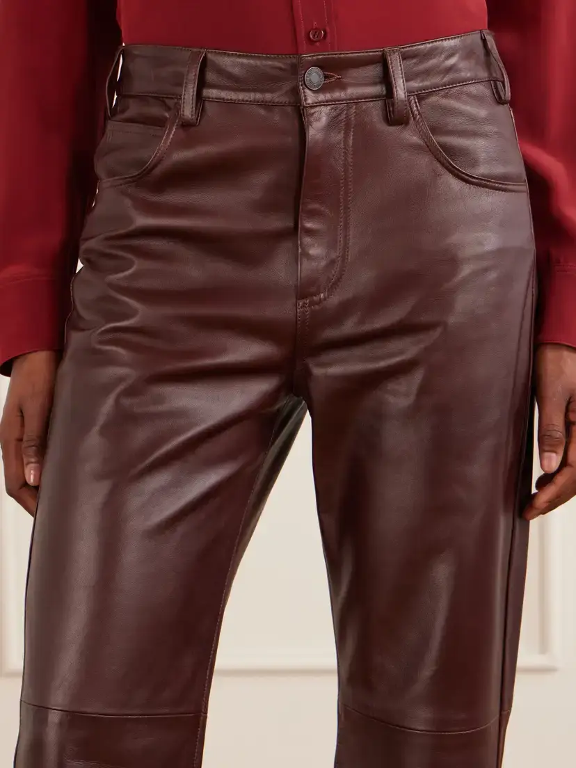 Nili Lotan Joan Paneled Leather Straight-leg Pants | Thumbnail 5