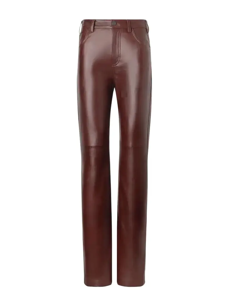 Joan Paneled Leather Straight-leg Pants Joan Paneled Leather Straight-leg Pants