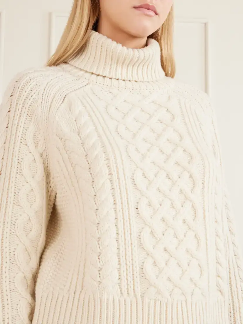 Nili Lotan Ezren Textured Lambswool Turtleneck Sweater | Thumbnail 4 Nili Lotan Ezren Textured Lambswool Turtleneck Sweater | Thumbnail 4