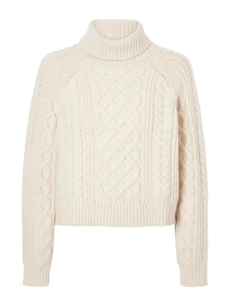 Nili Lotan Ezren Textured Lambswool Turtleneck Sweater