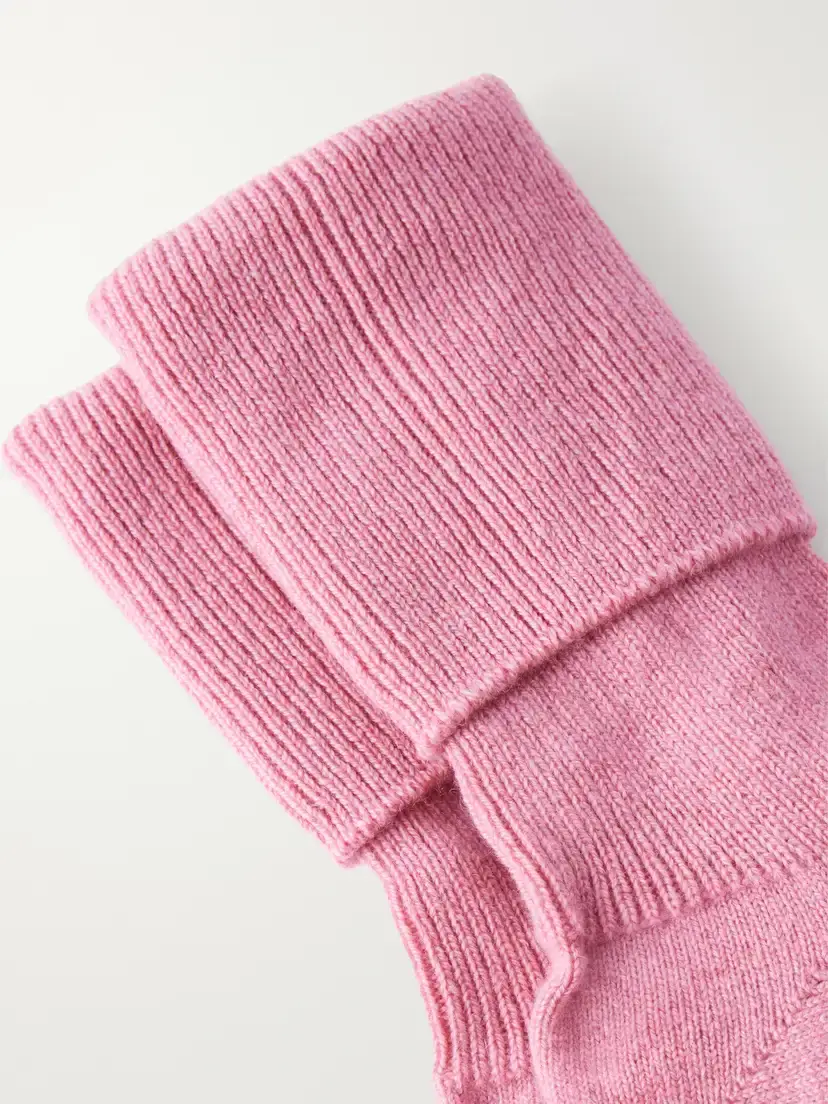 Johnstons of Elgin Ribbed Cashmere-blend Socks | Thumbnail 2