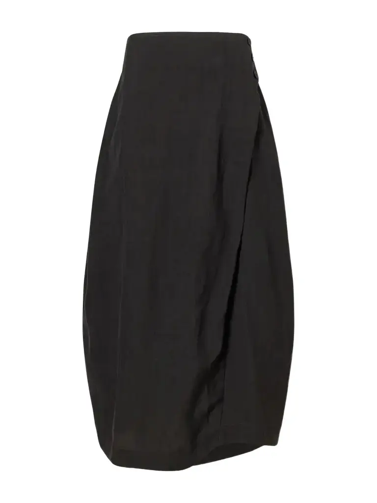 Studio Nicholson Pleated Woven Midi Skirt | Image 1 Studio Nicholson Pleated Woven Midi Skirt | Image 1