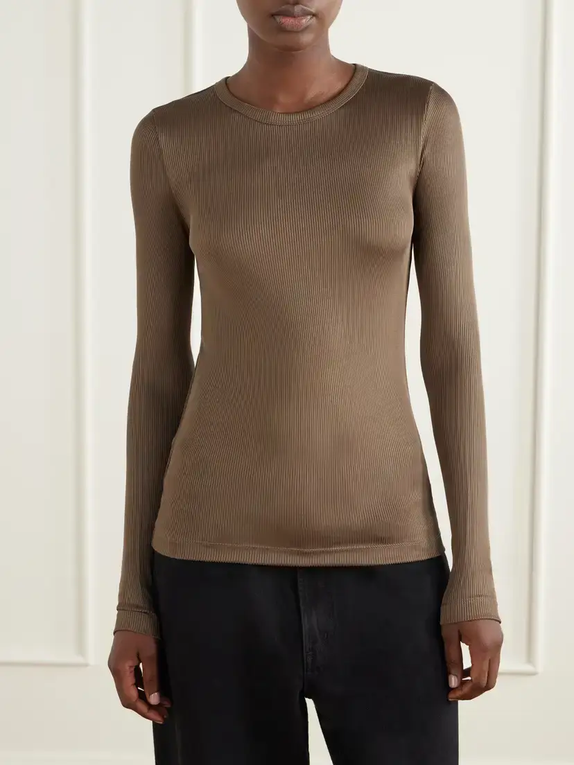 AGOLDE Delphi Ribbed Stretch T-shirt | Thumbnail 3