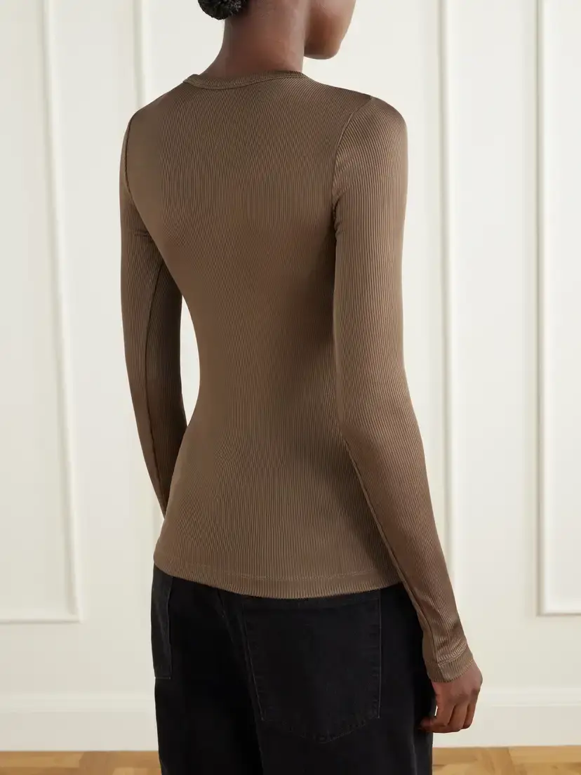 AGOLDE Delphi Ribbed Stretch T-shirt | Thumbnail 4