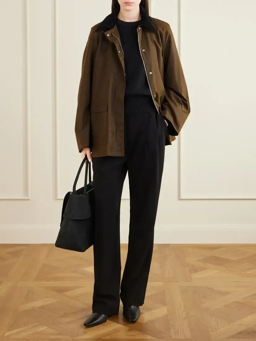 TOTEME Country Corduroy-trimmed Cotton-gabardine Jacket | Thumbnail 2