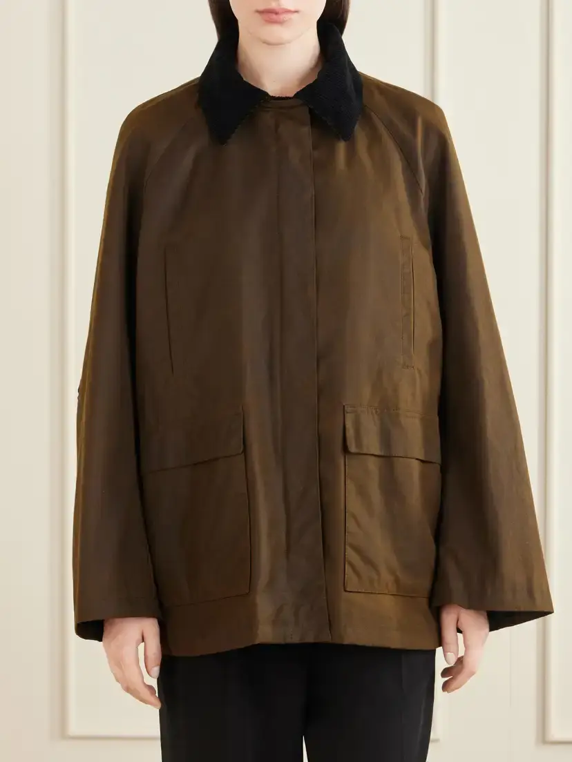 TOTEME Country Corduroy-trimmed Cotton-gabardine Jacket | Thumbnail 3