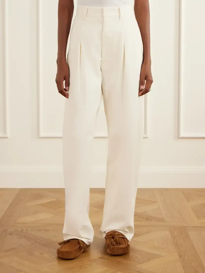 Isabel Marant Lenadia Pleated Stretch-cotton Tapered Pants | Thumbnail 3