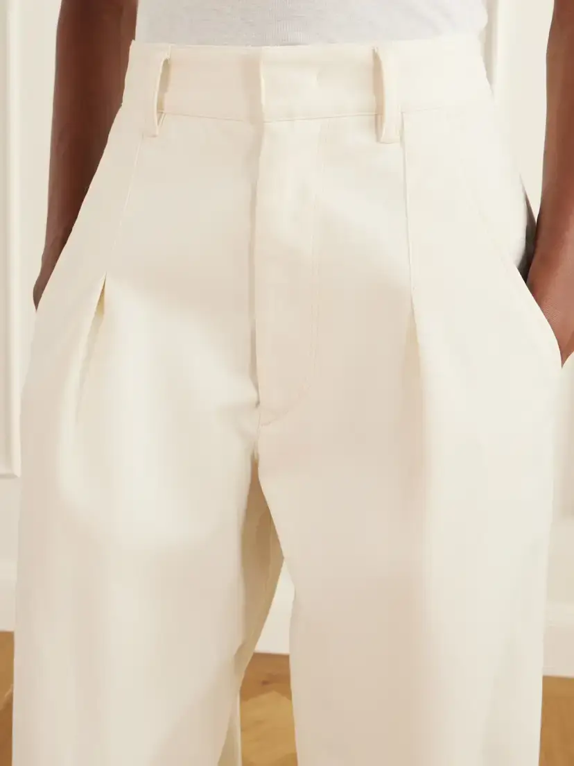 Isabel Marant Lenadia Pleated Stretch-cotton Tapered Pants | Thumbnail 5