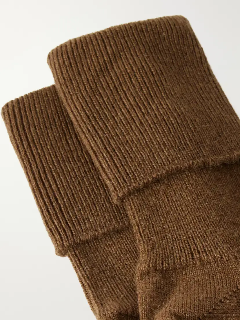 Johnstons of Elgin Ribbed Cashmere-blend Socks | Thumbnail 2 Johnstons of Elgin Ribbed Cashmere-blend Socks | Thumbnail 2