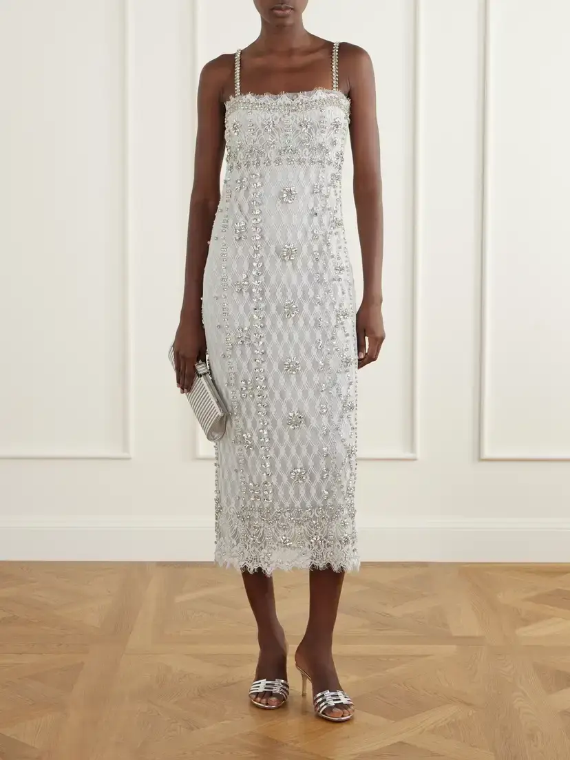 Costarellos Leona Crystal-embellished Lace Gown | Thumbnail 2