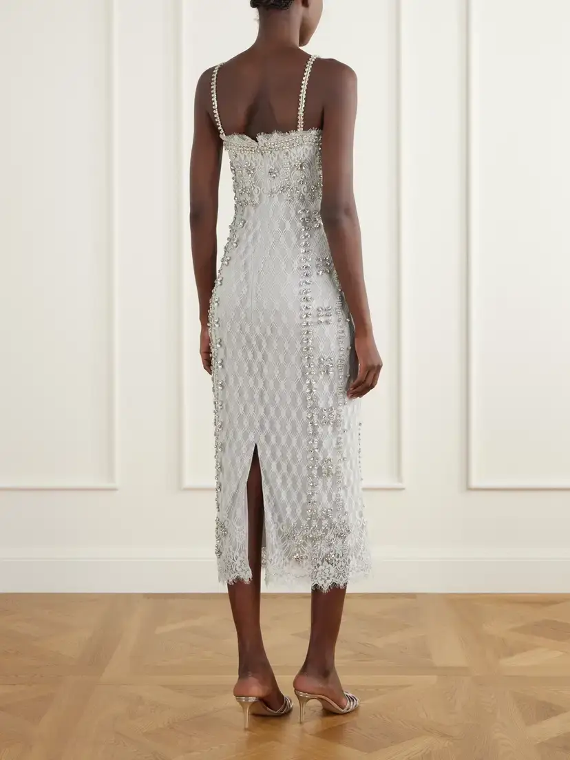 Costarellos Leona Crystal-embellished Lace Gown | Thumbnail 3