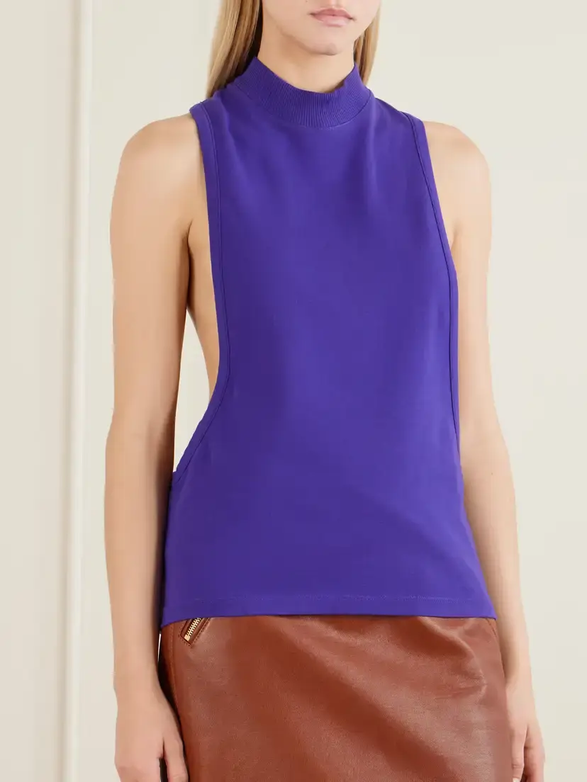 Versace Stretch-cotton Jersey Tank | Thumbnail 3 Versace Stretch-cotton Jersey Tank | Thumbnail 3