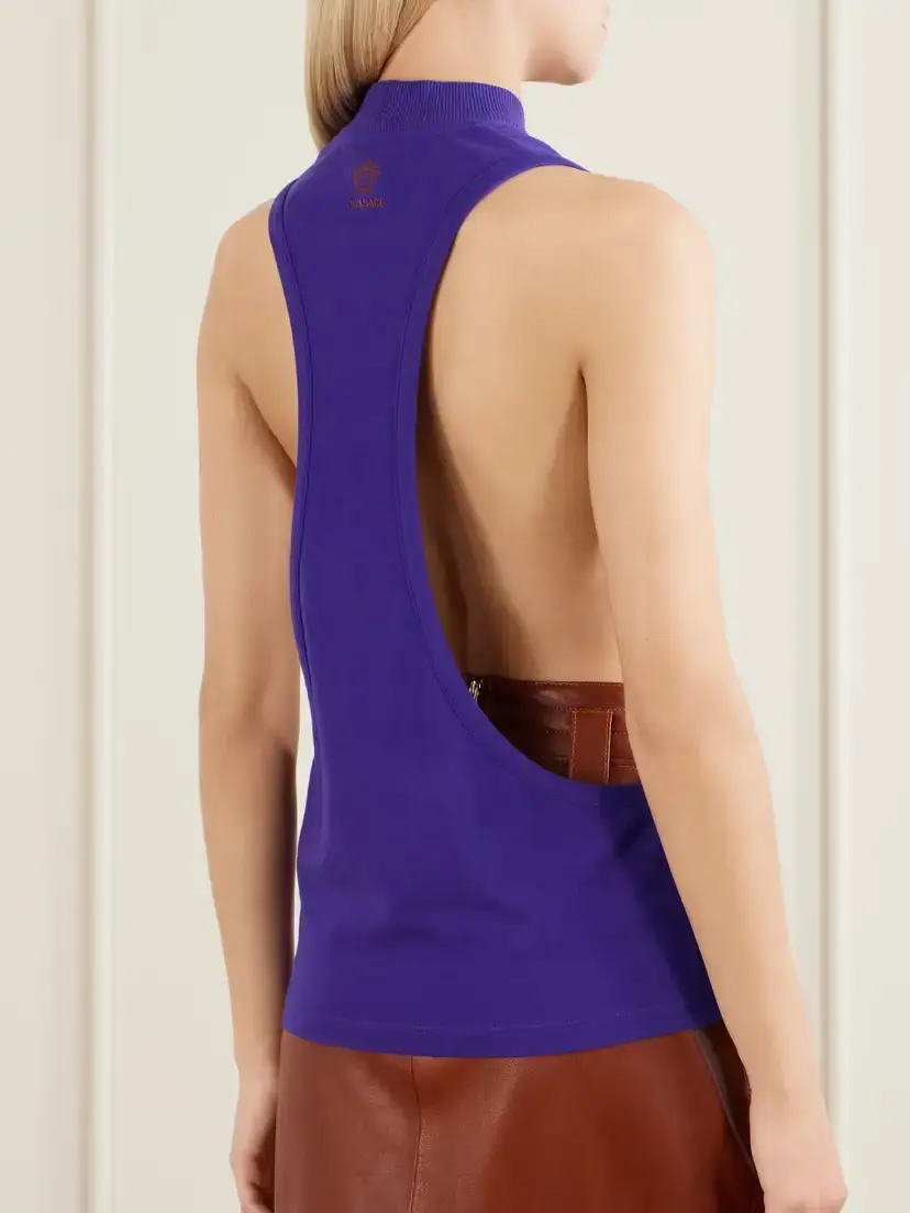 Versace Stretch-cotton Jersey Tank | Thumbnail 4 Versace Stretch-cotton Jersey Tank | Thumbnail 4