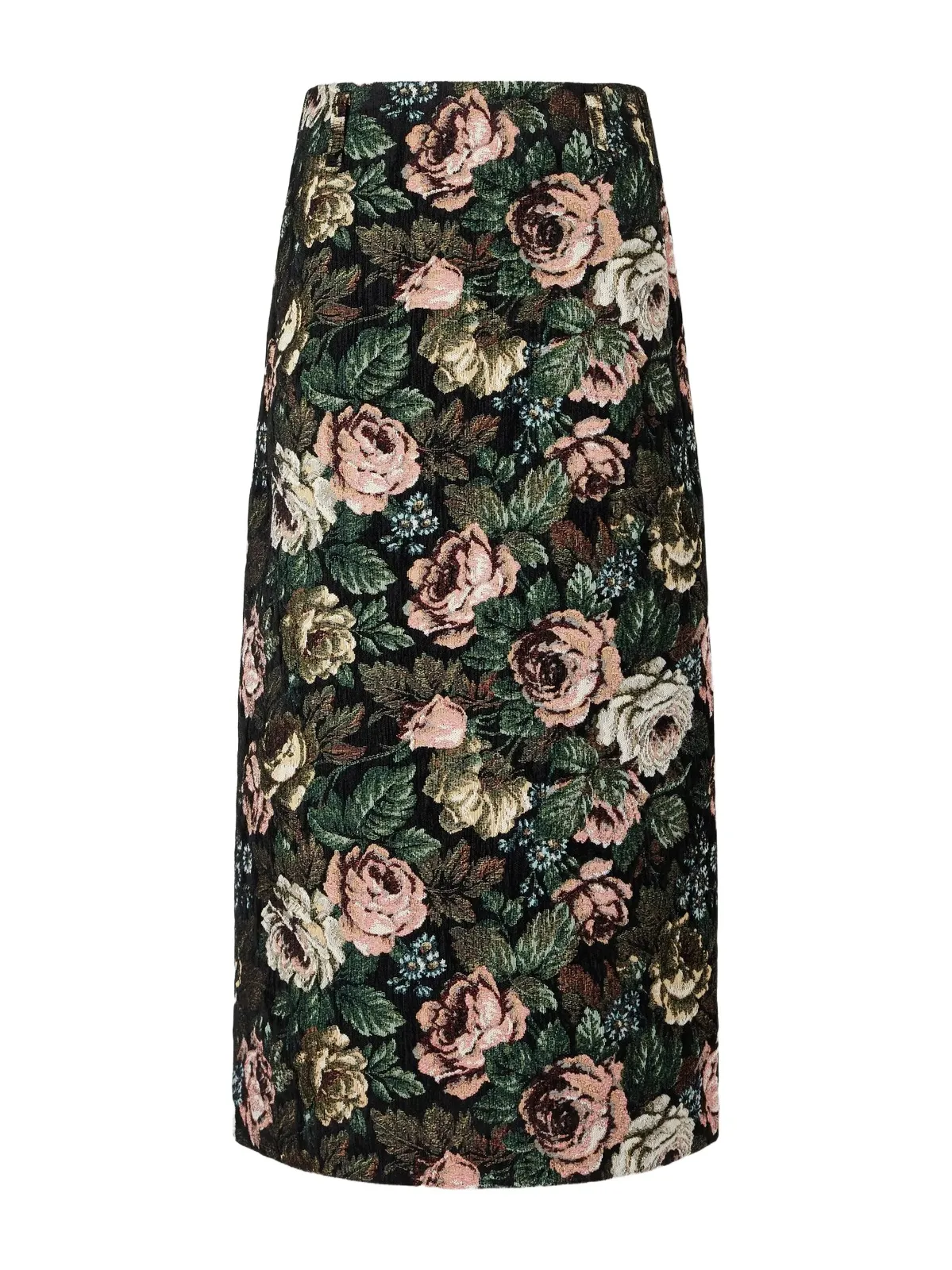 Floral-jacquard Midi Skirt Floral-jacquard Midi Skirt