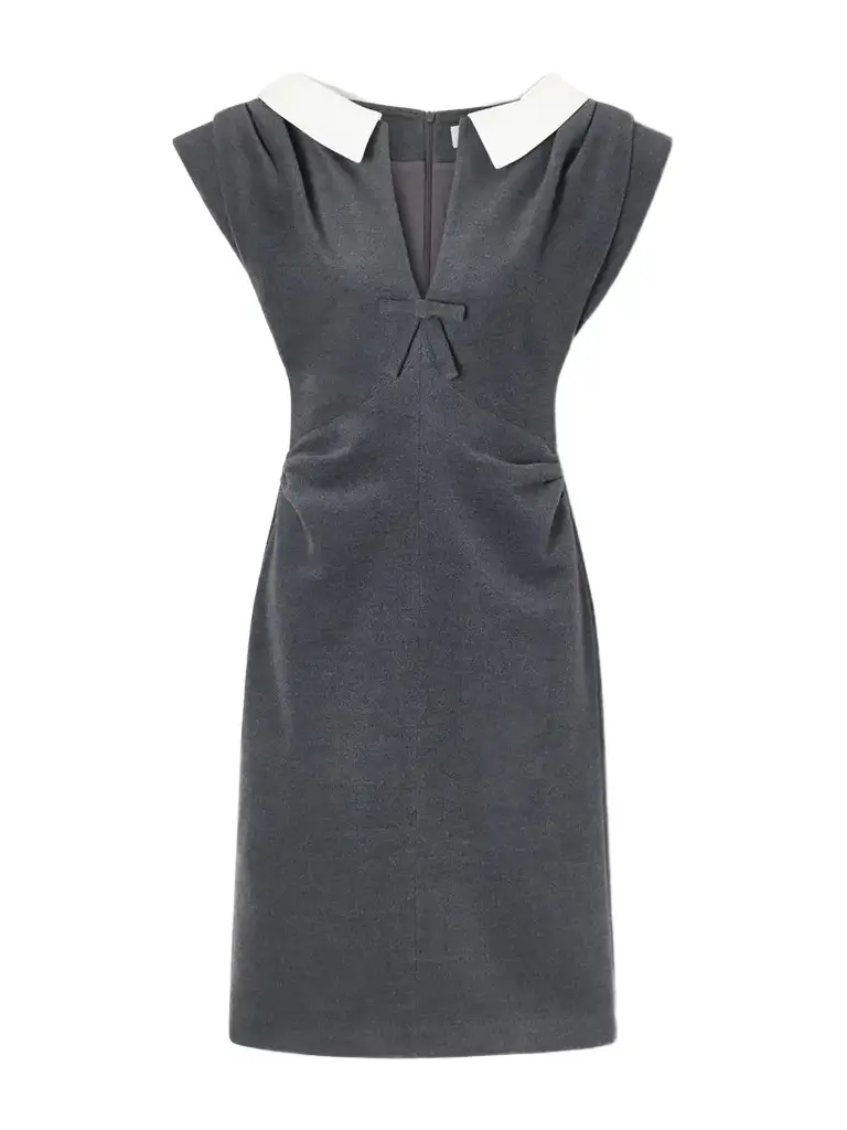 SHUSHU/TONG Gathered Wool-blend Midi Dress