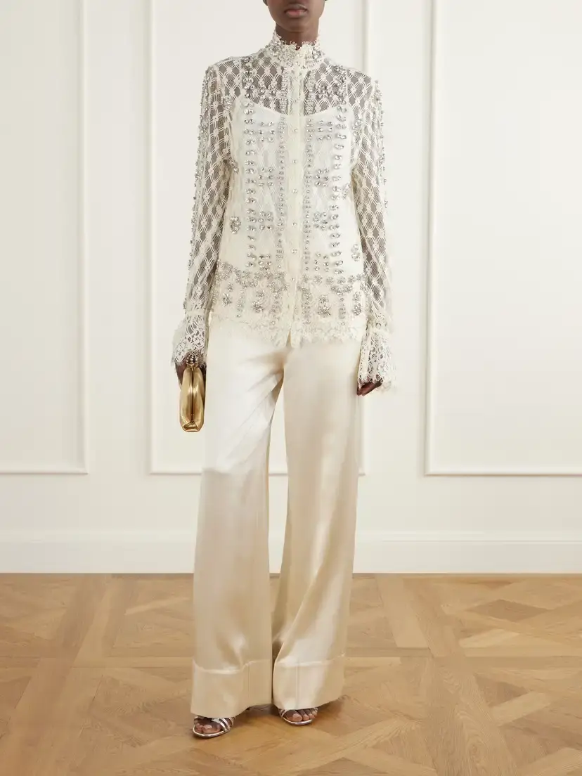 Costarellos Lilou Embellished Lace Shirt | Thumbnail 2 Costarellos Lilou Embellished Lace Shirt | Thumbnail 2