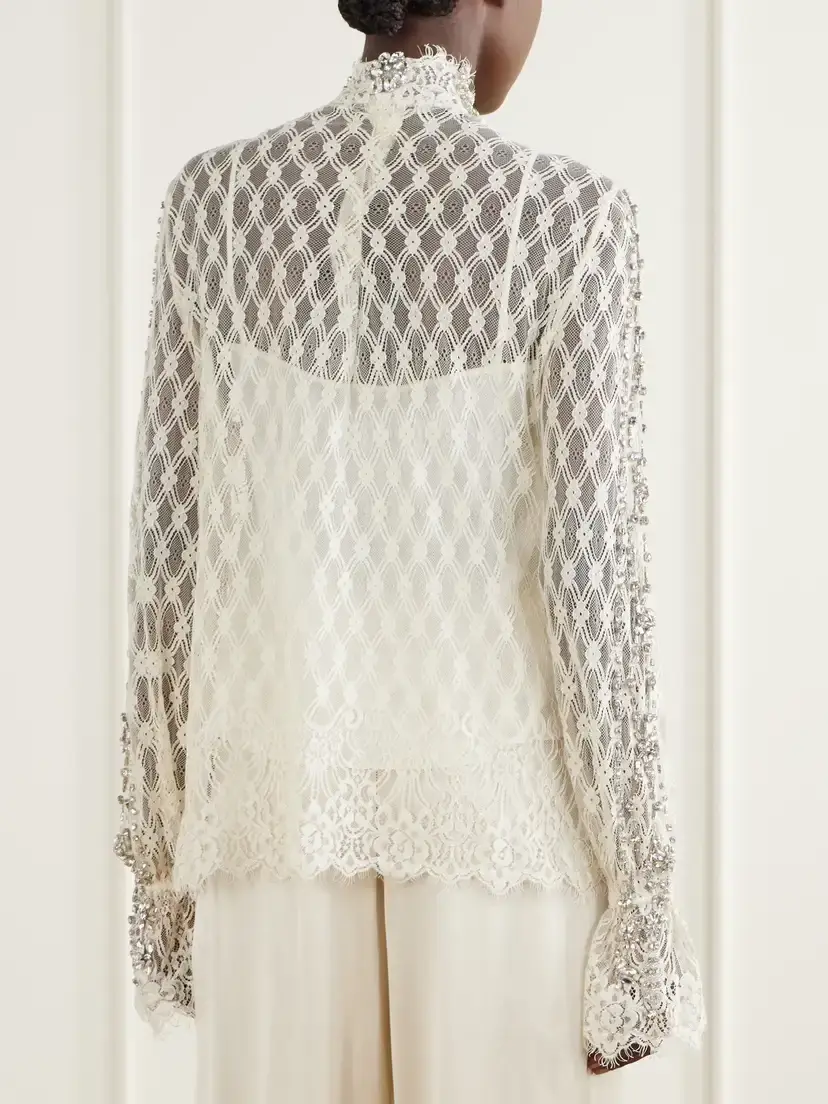 Costarellos Lilou Embellished Lace Shirt | Thumbnail 3 Costarellos Lilou Embellished Lace Shirt | Thumbnail 3