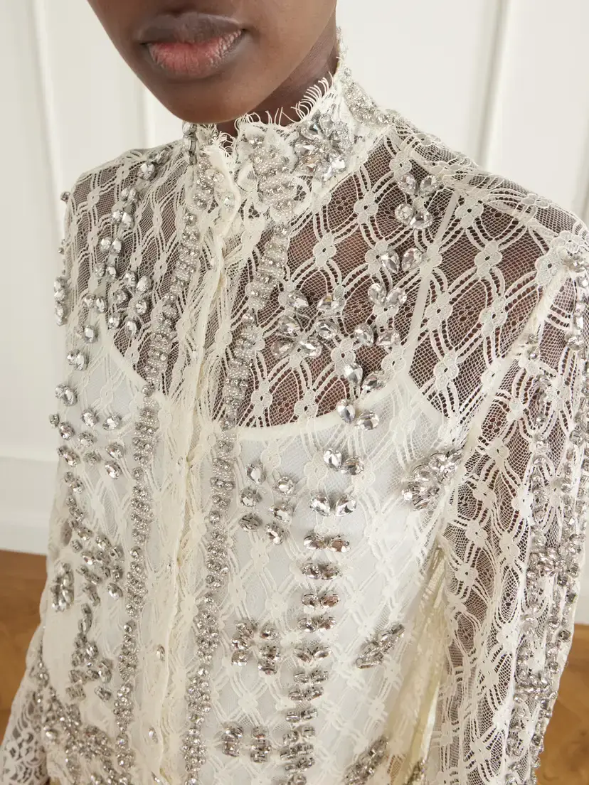 Costarellos Lilou Embellished Lace Shirt | Thumbnail 4 Costarellos Lilou Embellished Lace Shirt | Thumbnail 4