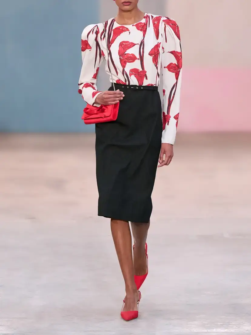 Carolina Herrera Denim Midi Skirt | Thumbnail 5 Carolina Herrera Denim Midi Skirt | Thumbnail 5