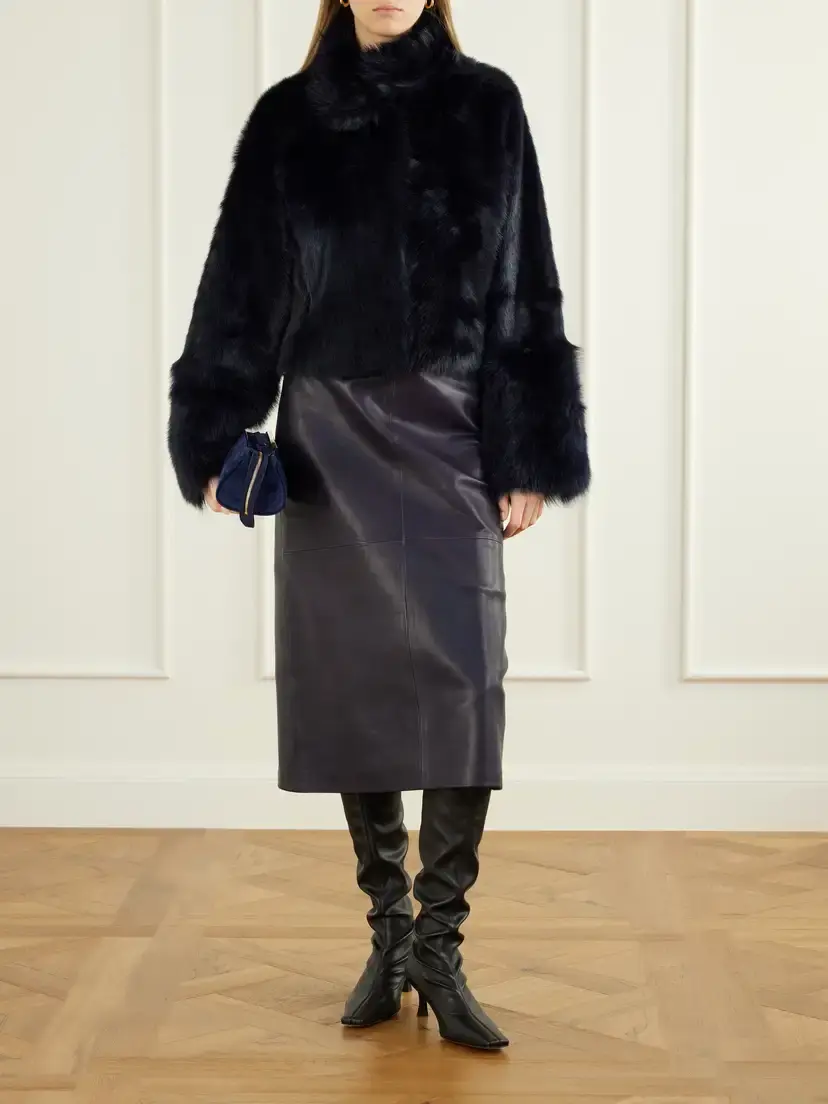 Nour Hammour Cameron Cropped Shearling Jacket | Thumbnail 2 Nour Hammour Cameron Cropped Shearling Jacket | Thumbnail 2