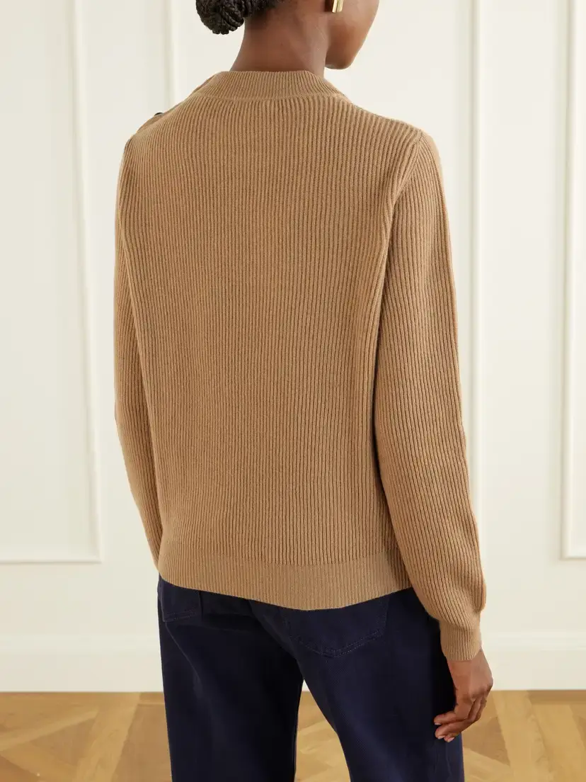 Blazé Milano Racka Ribbed Wool And Cashmere-blend Sweater - Brown | Thumbnail 4 Blazé Milano Racka Ribbed Wool And Cashmere-blend Sweater - Brown | Thumbnail 4