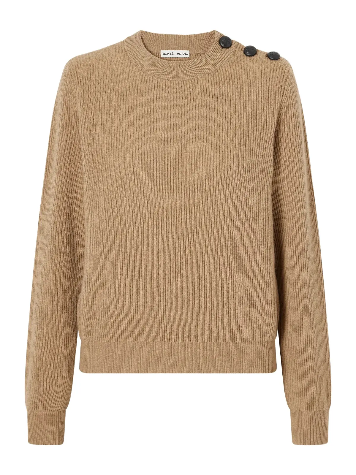 Blazé Milano Racka Ribbed Wool And Cashmere-blend Sweater - Brown