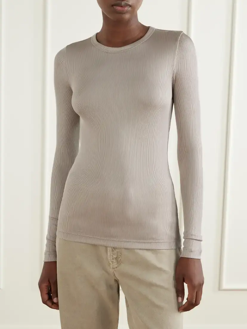 AGOLDE Delphi Ribbed Stretch T-shirt | Thumbnail 3 AGOLDE Delphi Ribbed Stretch T-shirt | Thumbnail 3
