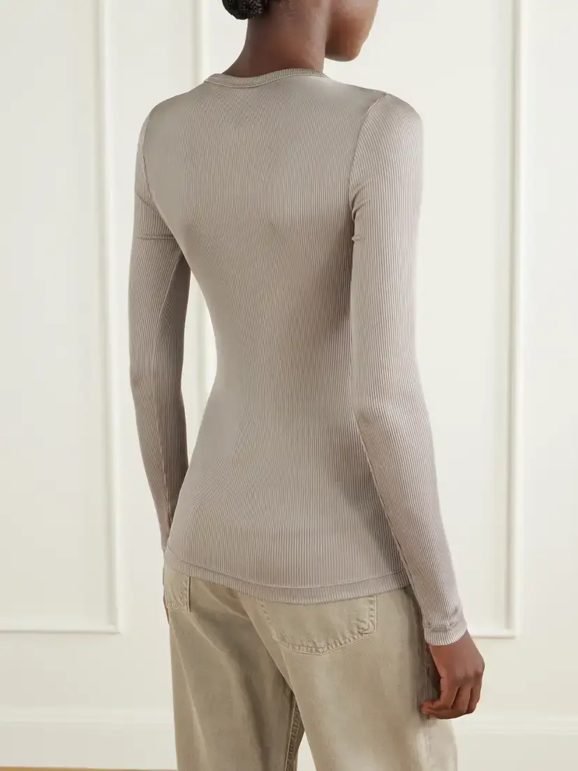 AGOLDE Delphi Ribbed Stretch T-shirt | Thumbnail 4 AGOLDE Delphi Ribbed Stretch T-shirt | Thumbnail 4