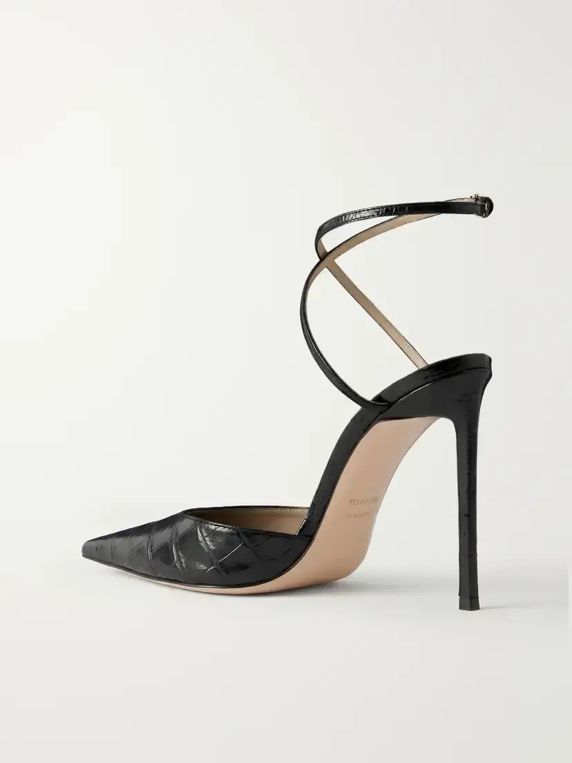 Tom Ford Selen 105 Croc-effect Leather Pumps | Thumbnail 3