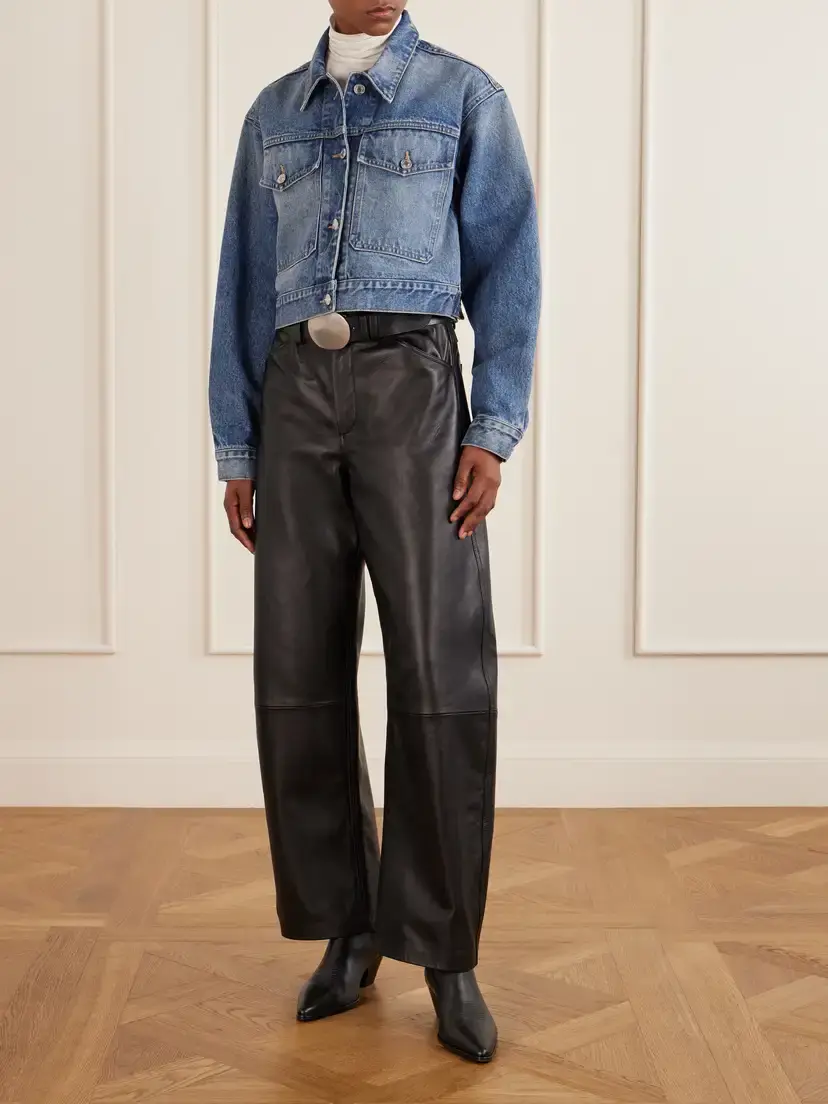 Nili Lotan Tribeca Leather Wide-leg Pants | Thumbnail 2 Nili Lotan Tribeca Leather Wide-leg Pants | Thumbnail 2