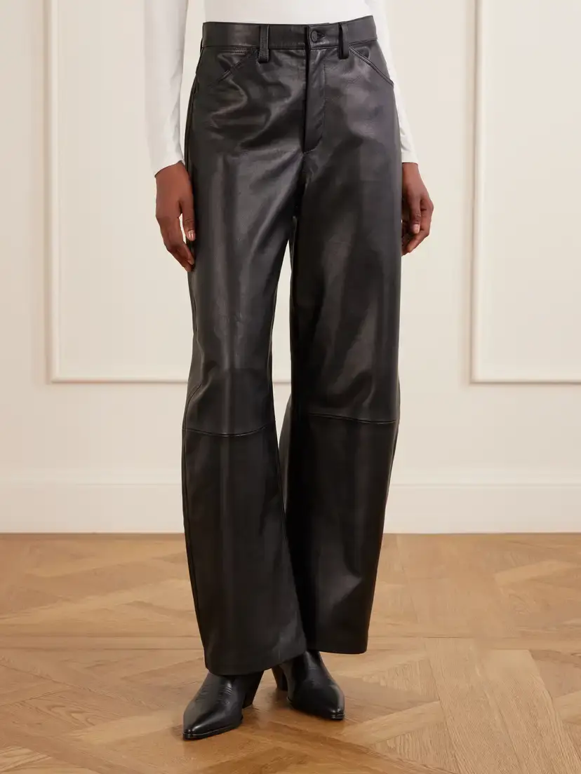 Nili Lotan Tribeca Leather Wide-leg Pants | Thumbnail 3 Nili Lotan Tribeca Leather Wide-leg Pants | Thumbnail 3