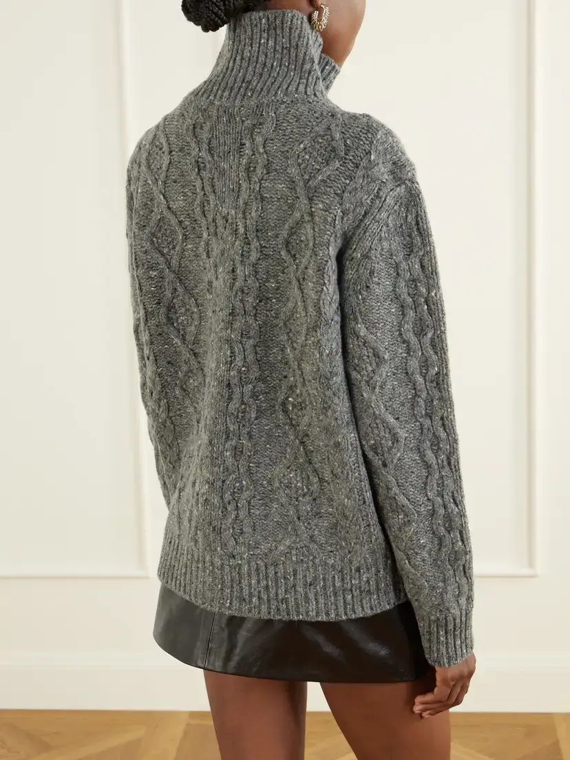 Blazé Milano Elfe Joni Cable-knit Wool-blend Cardigan | Thumbnail 4 Blazé Milano Elfe Joni Cable-knit Wool-blend Cardigan | Thumbnail 4