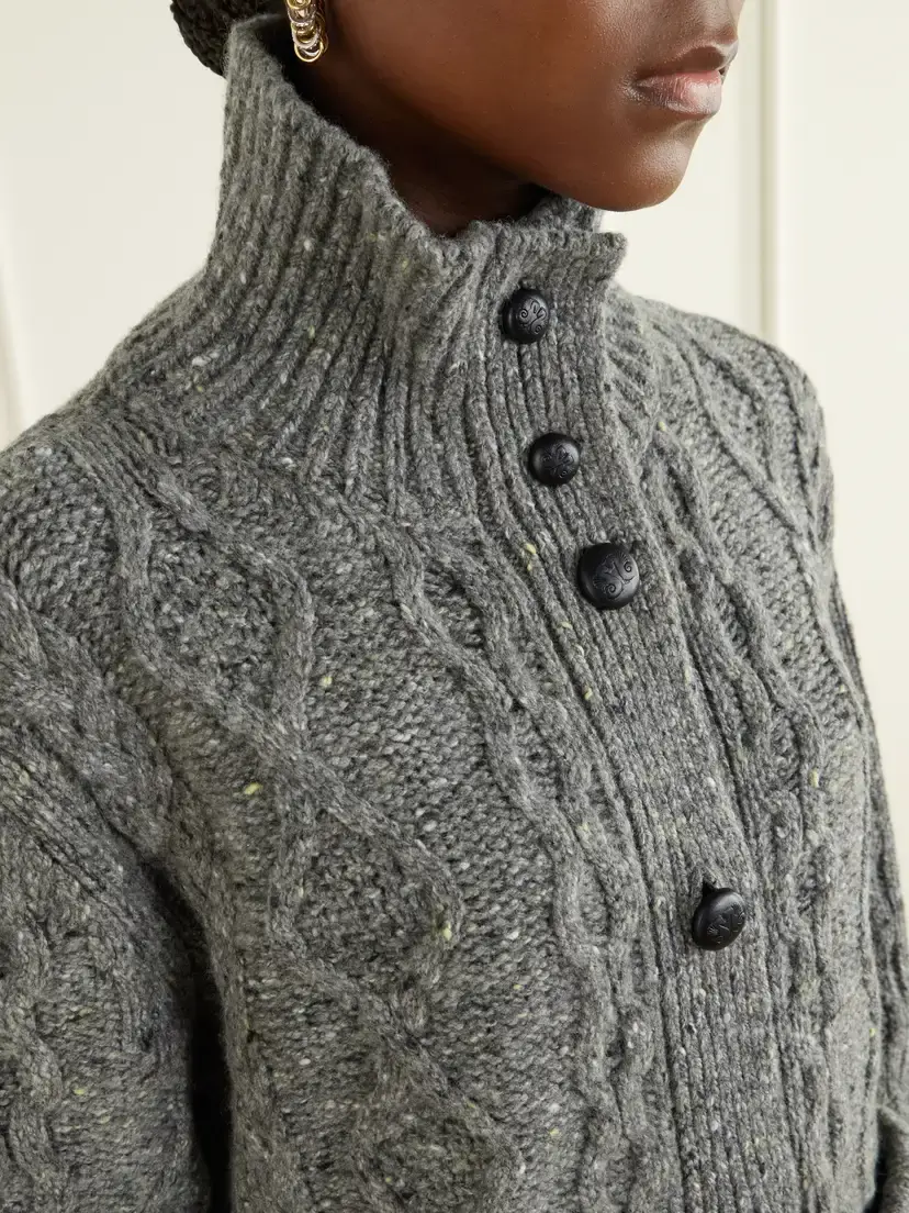 Blazé Milano Elfe Joni Cable-knit Wool-blend Cardigan | Thumbnail 5 Blazé Milano Elfe Joni Cable-knit Wool-blend Cardigan | Thumbnail 5