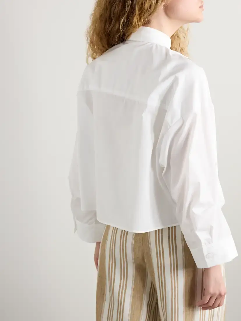 TWP Next Ex Cropped Cotton-poplin Shirt | Thumbnail 4