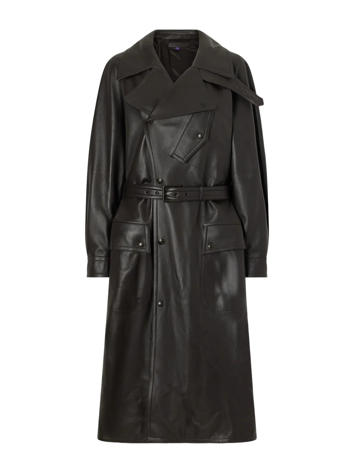 Ralph Lauren Collection Belted Leather Coat