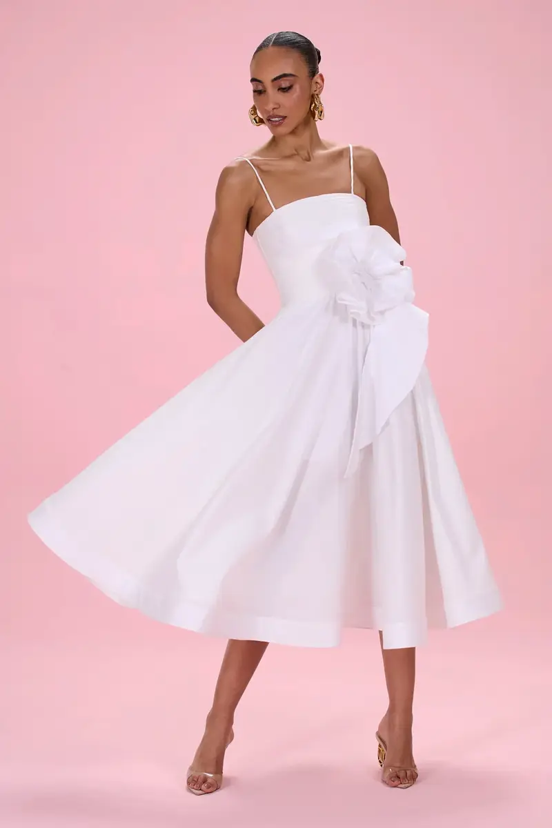 PatBo BLOSSOM POPLIN MIDI DRESS | Thumbnail 3 PatBo BLOSSOM POPLIN MIDI DRESS | Thumbnail 3