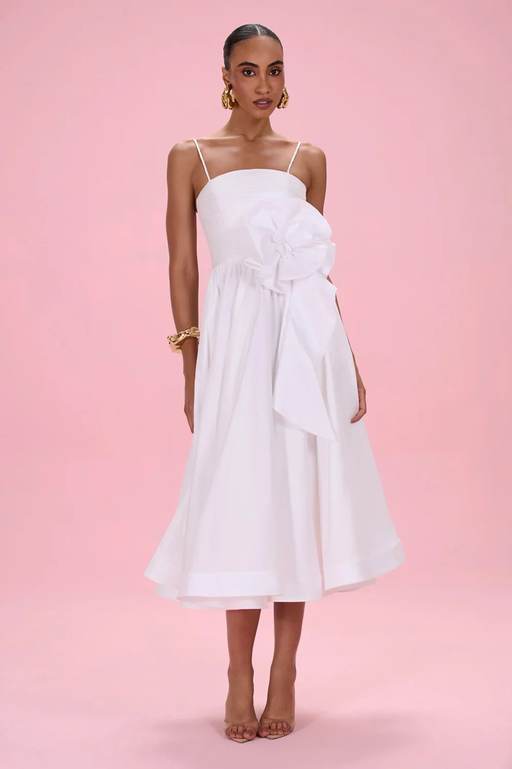 BLOSSOM POPLIN MIDI DRESS BLOSSOM POPLIN MIDI DRESS