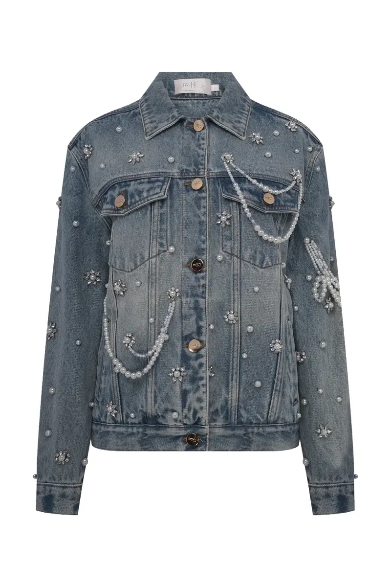 PatBo CRYSTAL DENIM EMBROIDERED JACKET | Thumbnail 2 PatBo CRYSTAL DENIM EMBROIDERED JACKET | Thumbnail 2