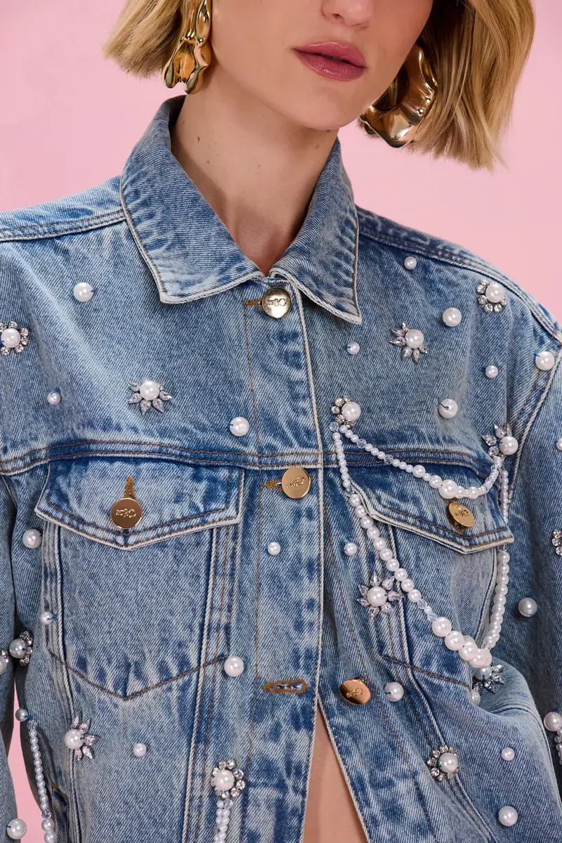 PatBo CRYSTAL DENIM EMBROIDERED JACKET | Thumbnail 3 PatBo CRYSTAL DENIM EMBROIDERED JACKET | Thumbnail 3