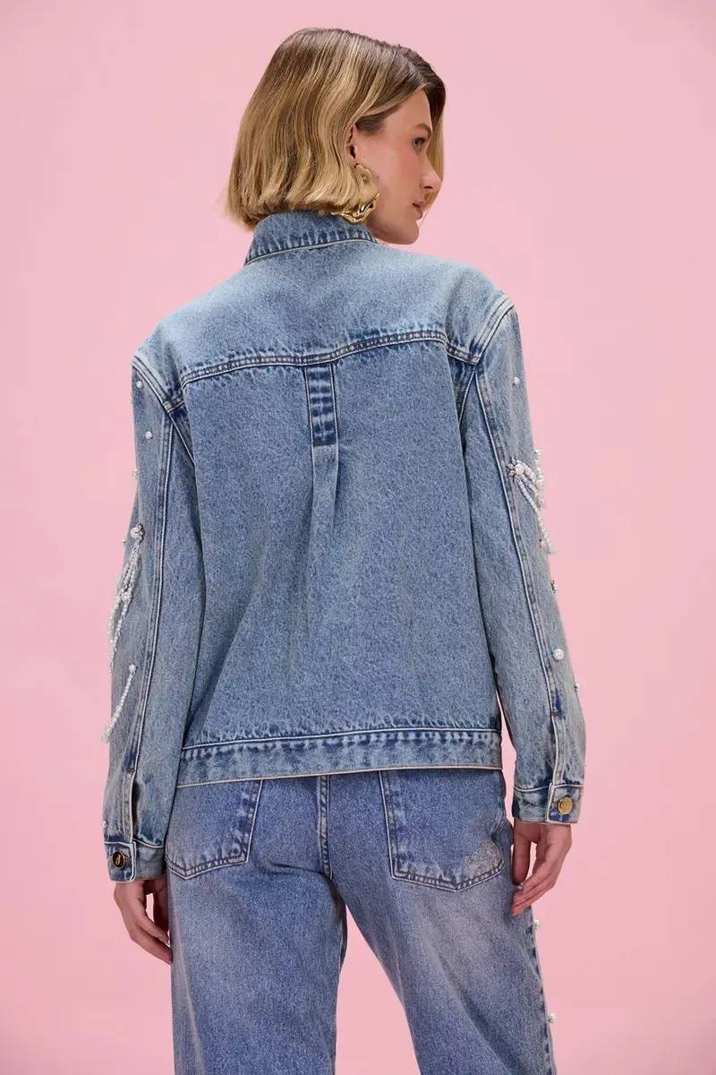 PatBo CRYSTAL DENIM EMBROIDERED JACKET | Thumbnail 4 PatBo CRYSTAL DENIM EMBROIDERED JACKET | Thumbnail 4