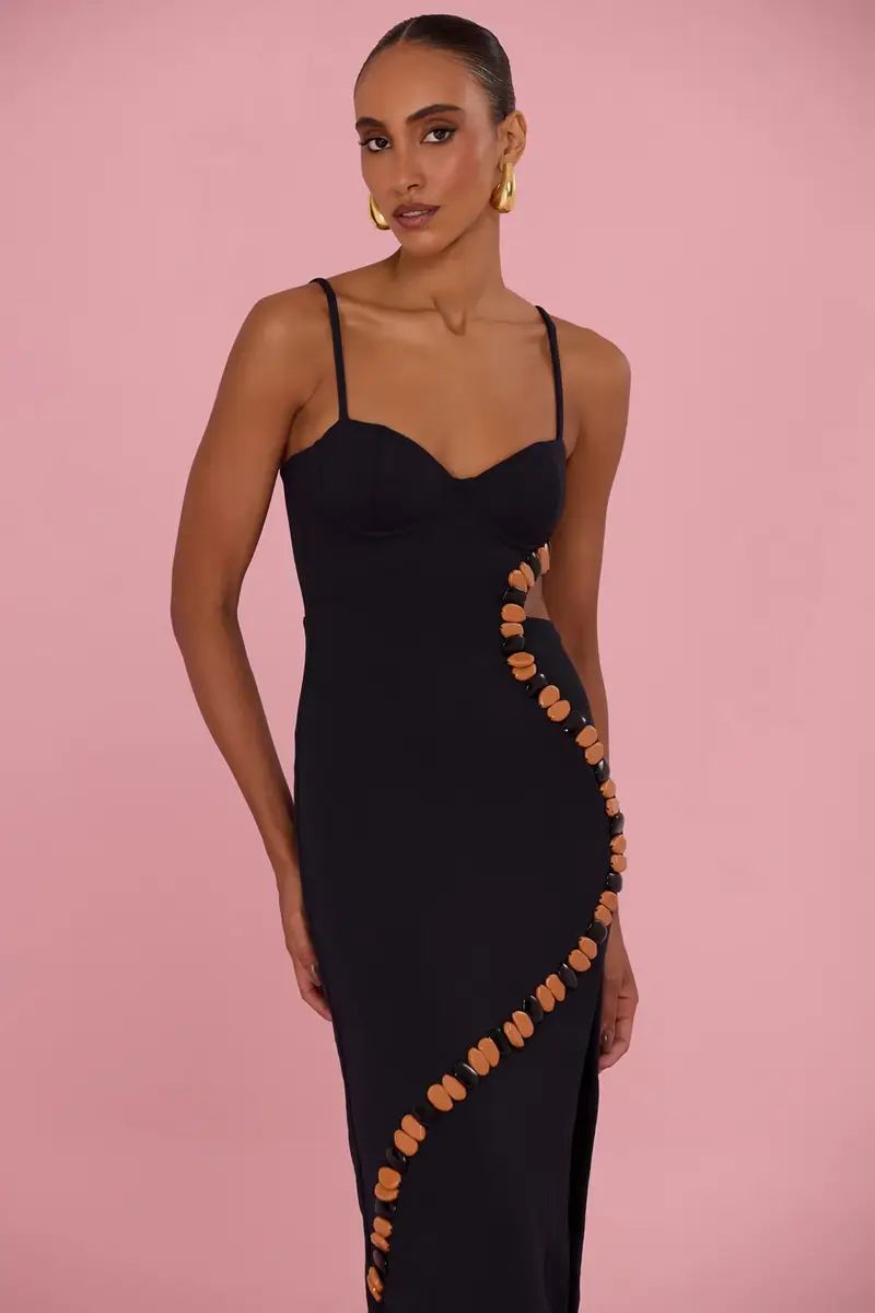 PatBo DELYA KNIT BEADED MIDI DRESS | Thumbnail 3