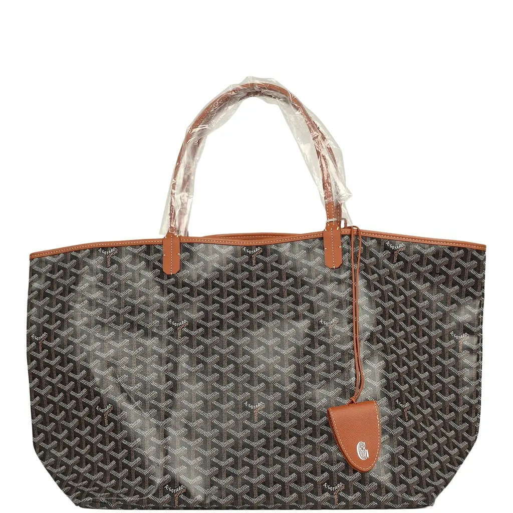 goyard Goyard Goyardine Black and Brown Saint Louis GM Tote Bag Palladium Hardware | Image 1 goyard Goyard Goyardine Black and Brown Saint Louis GM Tote Bag Palladium Hardware | Image 1